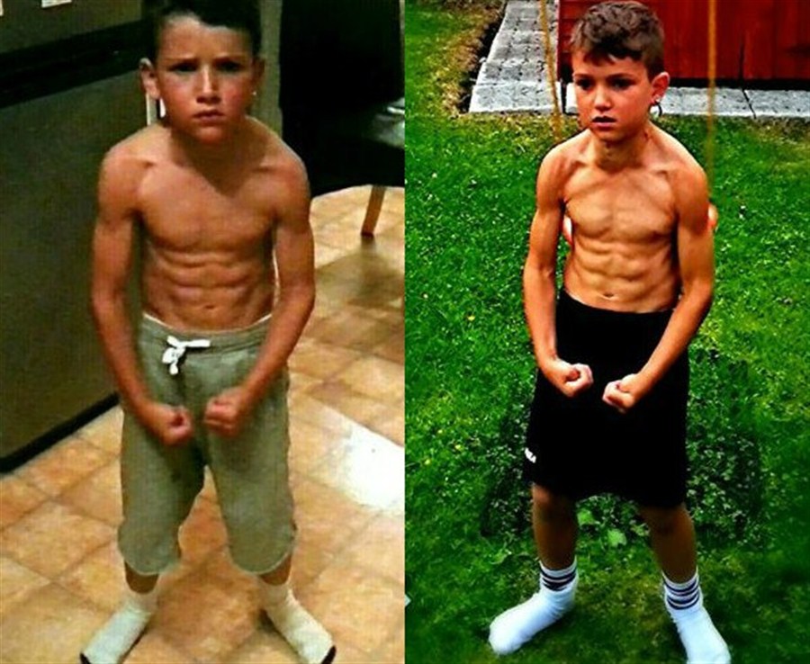 Brandon Blake: Eight-year-old bodybuilder becomes internet 